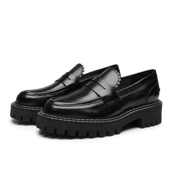 LÄST GUC Matter Leather Loafers in Black Size 38 - Picture 3 of 10